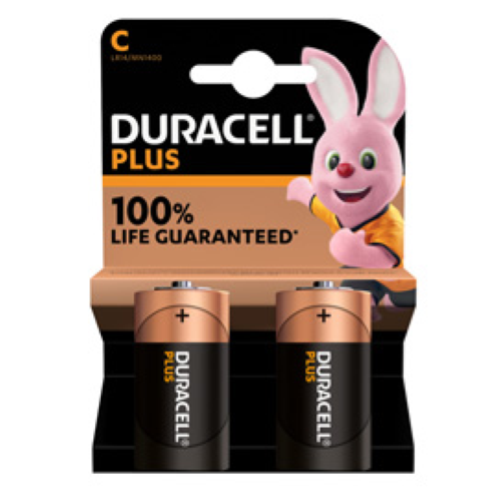 DURACELL C MN1400 LR14 BA PLUS POWER BATTERIA ALCALINA MEZZA TORCIA 1.5 V CONF. 2 Pz.